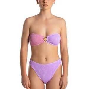 CLEONIE
VENICE KINI-BOOMERANG BRIEF BIKINI Pink and Purple Bandeau Bikini Set